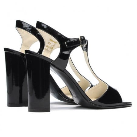 Damensandalen 1258 schwarzer Lack