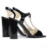 Damensandalen 1258 schwarzer Lack