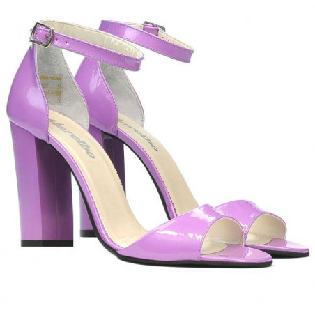 Damensandalen 1259 hellviolett Lackleder