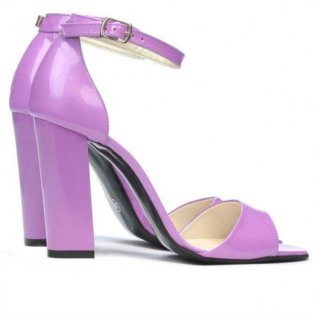 Damensandalen 1259 hellviolett Lackleder