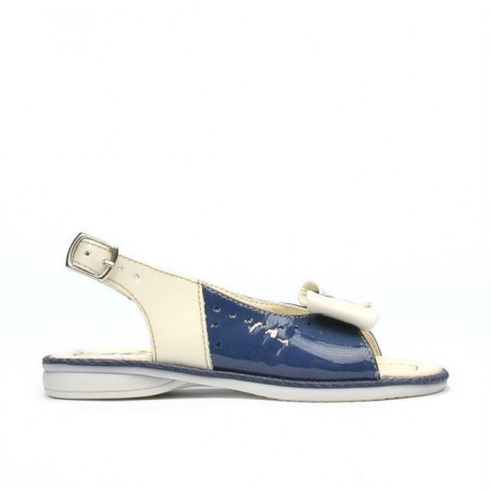 Kleinkinder Sandalen 58c Lack Indigo+Beige