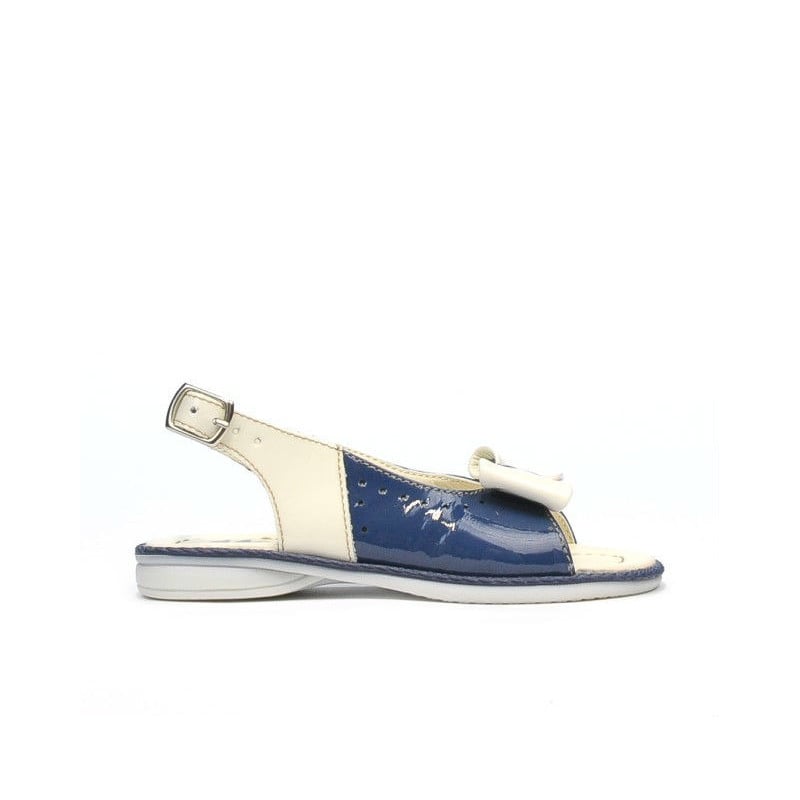 Kleinkinder Sandalen 58c Lack Indigo+Beige