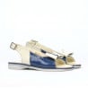 Kleinkinder Sandalen 58c Lack Indigo+Beige