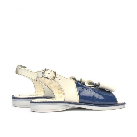 Kleinkinder Sandalen 58c Lack Indigo+Beige