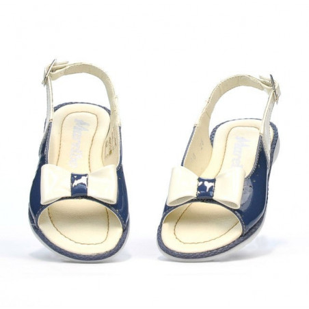 Kleinkinder Sandalen 58c Lack Indigo+Beige