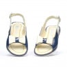 Kleinkinder Sandalen 58c Lack Indigo+Beige