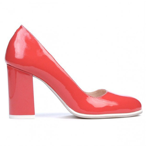 Elegante/casual Damen Schuhe 1254 Lack Korallenrot