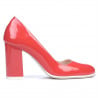 Elegante/casual Damen Schuhe 1254 Lack Korallenrot