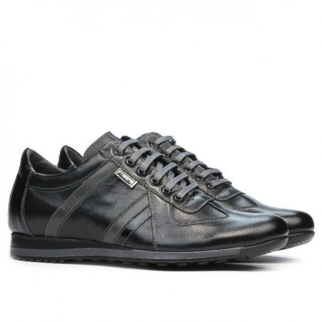 Herren Sportschuhe 711 schwarz+grau