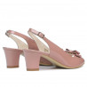 Damen Sandalen 1251 Lack Rosa Hell