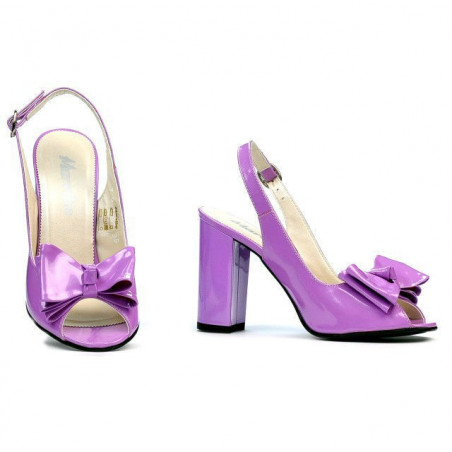Damen Sandalen 1256 hell lila Lack