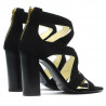 Damensandalen 1260 schwarz Antilope
