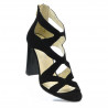 Damensandalen 1260 schwarz Antilope
