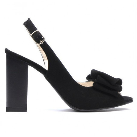 Damensandalen 1256 schwarz Antilope