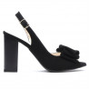 Damensandalen 1256 schwarz Antilope