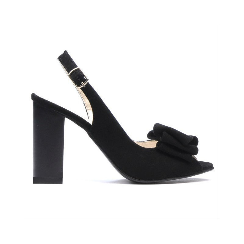 Damensandalen 1256 schwarz Antilope