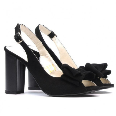 Damensandalen 1256 schwarz Antilope
