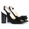 Damensandalen 1256 schwarz Antilope
