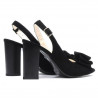 Damensandalen 1256 schwarz Antilope
