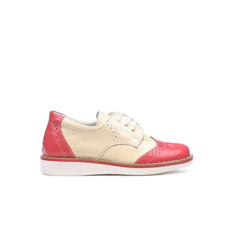 Kleinkinderschuhe 60c Lack Rosa+Beige