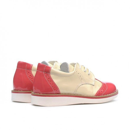 Kleinkinderschuhe 60c Lack Rosa+Beige