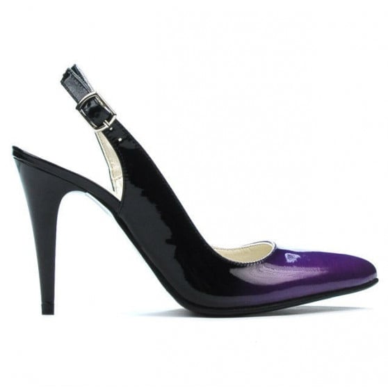 Damen Sandalen 1249 Lack lila+schwarz Damen Sandalen 1249 Lack lila+schwarz