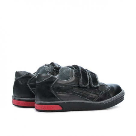 Kleinkinderschuhe 16-1c schwarz+grau