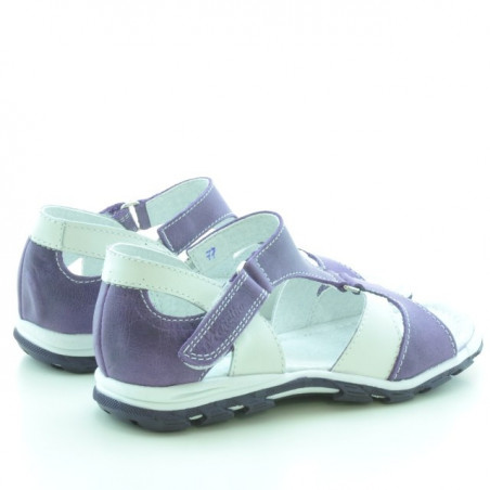 Kleinkind-Sandalen 09c lila+weiß