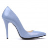 Damen elegante Schuhe 1241 Lack Blau