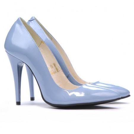 Damen elegante Schuhe 1241 Lack Blau
