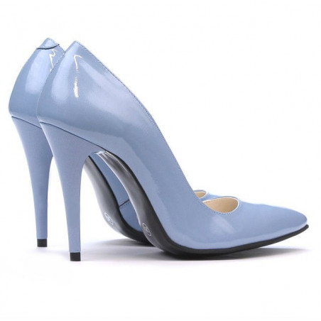 Damen elegante Schuhe 1241 Lack Blau