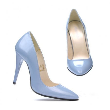 Damen elegante Schuhe 1241 Lack Blau