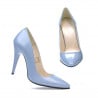 Damen elegante Schuhe 1241 Lack Blau