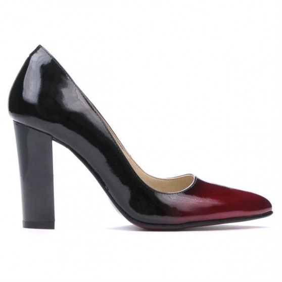Elegante Damenschuhe 1261 Lack Bordeaux+Schwarz Elegante Damenschuhe 1261 Lack Bordeaux+Schwarz
