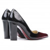 Elegante Damenschuhe 1261 Lack Bordeaux+Schwarz