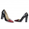 Elegante Damenschuhe 1261 Lack Bordeaux+Schwarz
