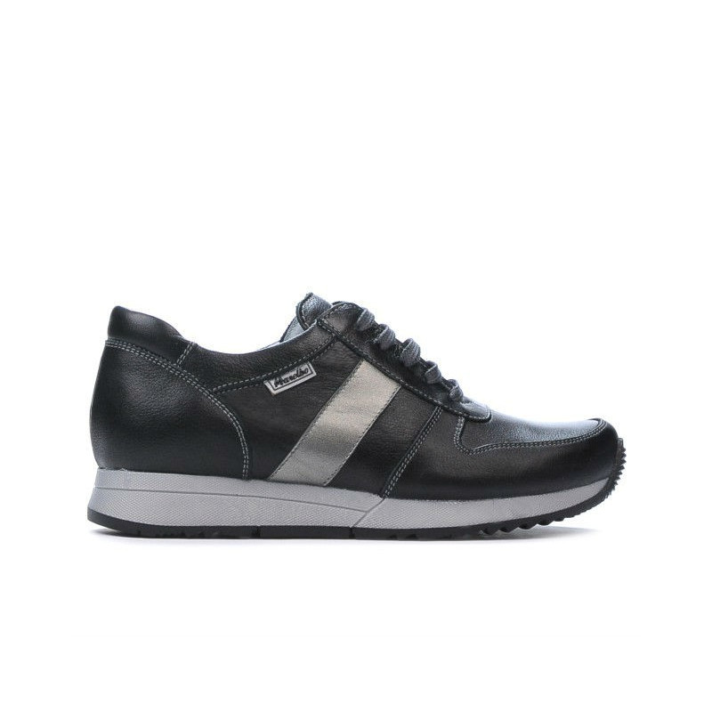 Damen-Sportschuhe 679 schwarz+silber