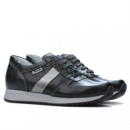 Damen-Sportschuhe 679 schwarz+silber