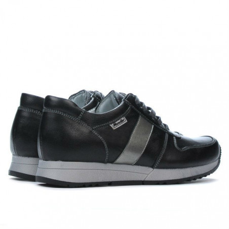 Damen-Sportschuhe 679 schwarz+silber