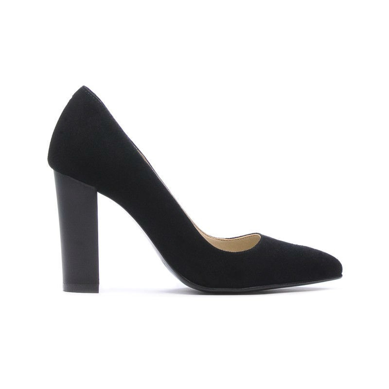 Elegante Damenschuhe 1261 schwarz Antilopenleder