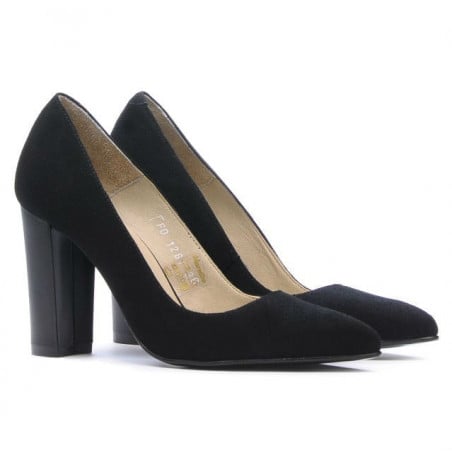 Elegante Damenschuhe 1261 schwarz Antilopenleder