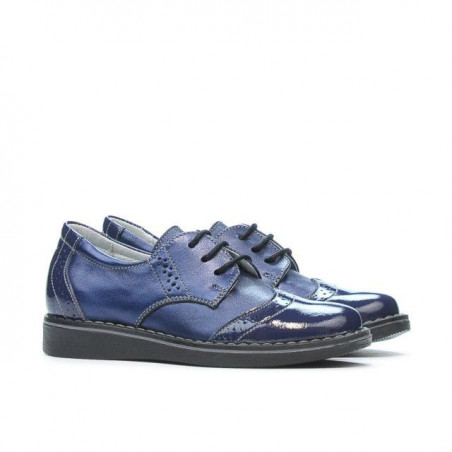 Kleinkinderschuhe 60c Lack Indigo kombiniert