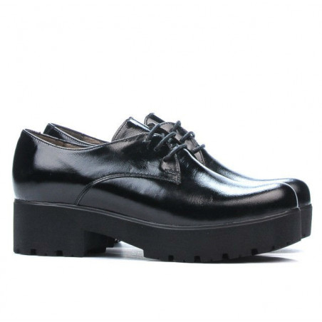 Damen-Casual-Schuhe 660 Lack Schwarz01