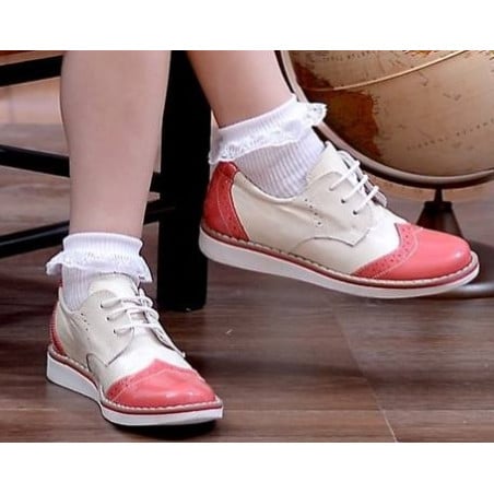 Kleinkinderschuhe 60c Lack Rosa+Beige