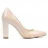 Elegante Damenschuhe 1261 Lack Beige Perlmutt