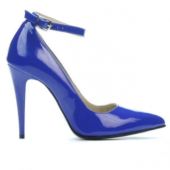 Damen elegante Schuhe 1247 Lack Blau Damen elegante Schuhe 1247 Lack Blau