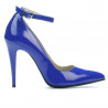 Damen elegante Schuhe 1247 Lack Blau