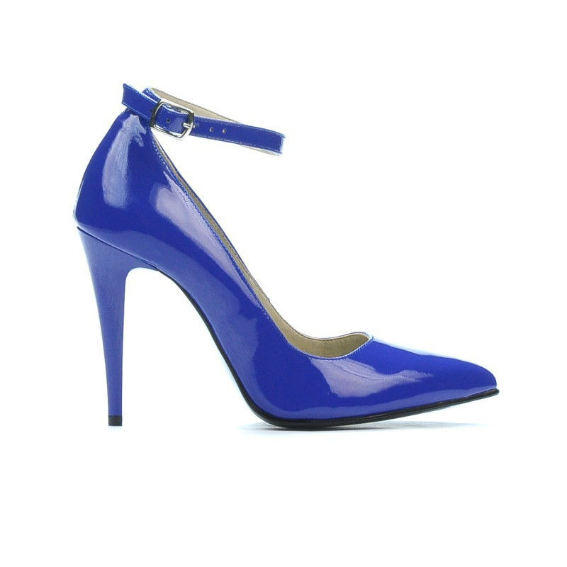 Damen elegante Schuhe 1247 Lack Blau
