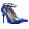 Damen elegante Schuhe 1247 Lack Blau