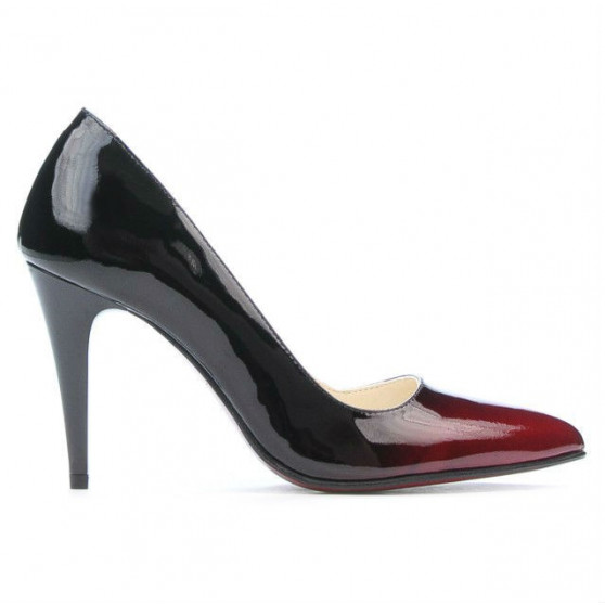 Elegante Damenschuhe 1246 Lack Bordeaux+Schwarz Elegante Damenschuhe 1246 Lack Bordeaux+Schwarz